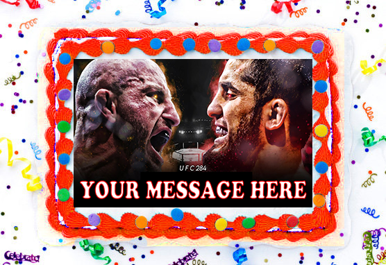 UFC 284 Makhachev vs Volkanovski Edible Image Cake Topper Personalized Frosting Icing Sheet Custom